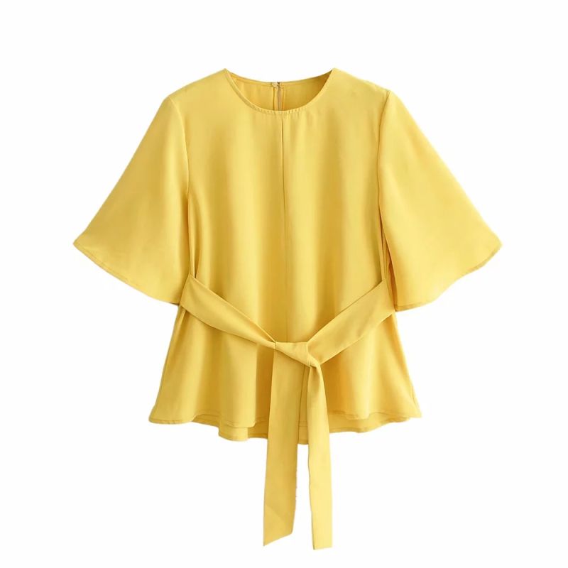 Blusa corta floreada con ribete inferior - Emory's Shop