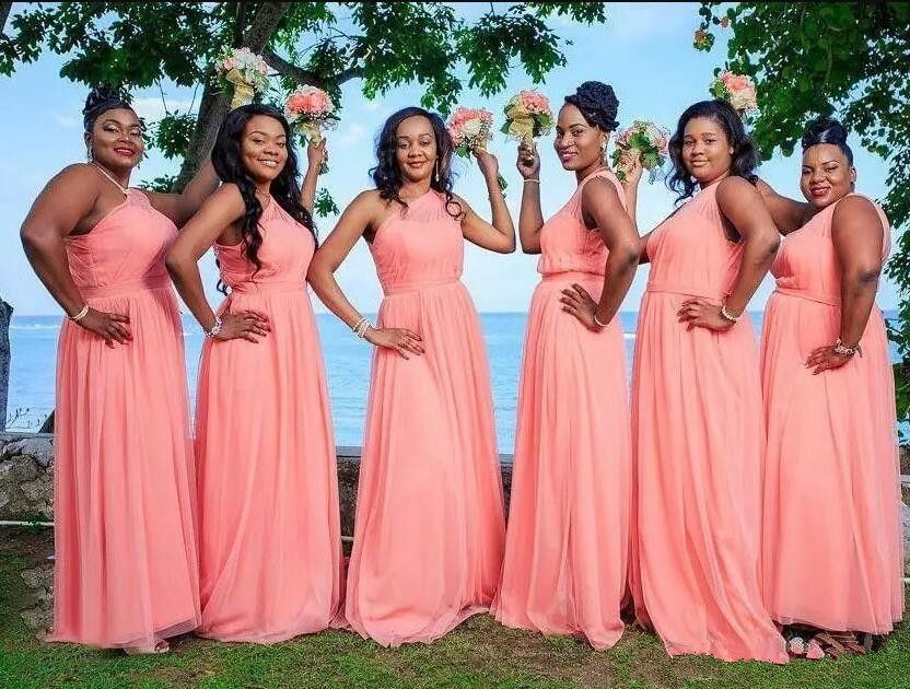 coral pink dress for wedding