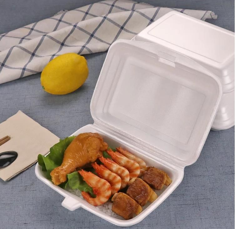 900ML Quality Disposable PS Foam Fast Food Box Single Cell Food