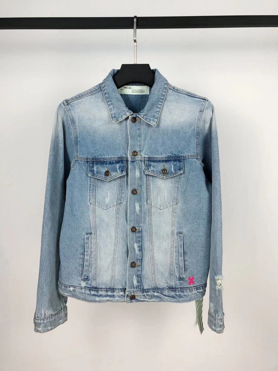Anniv Coupon Below] 2019 New Mens And Womens Denim Jacket Off OW White Hand  Painted Denim S M L XL From Ahnfewvbrpmch, $60.92