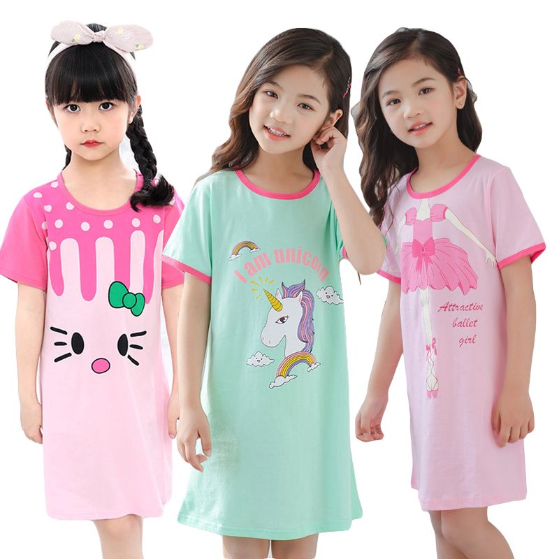Ladies Women Girl Pyjamas Pjs Nightdress Short Sleeve Little Mermaid 100/% Cotton