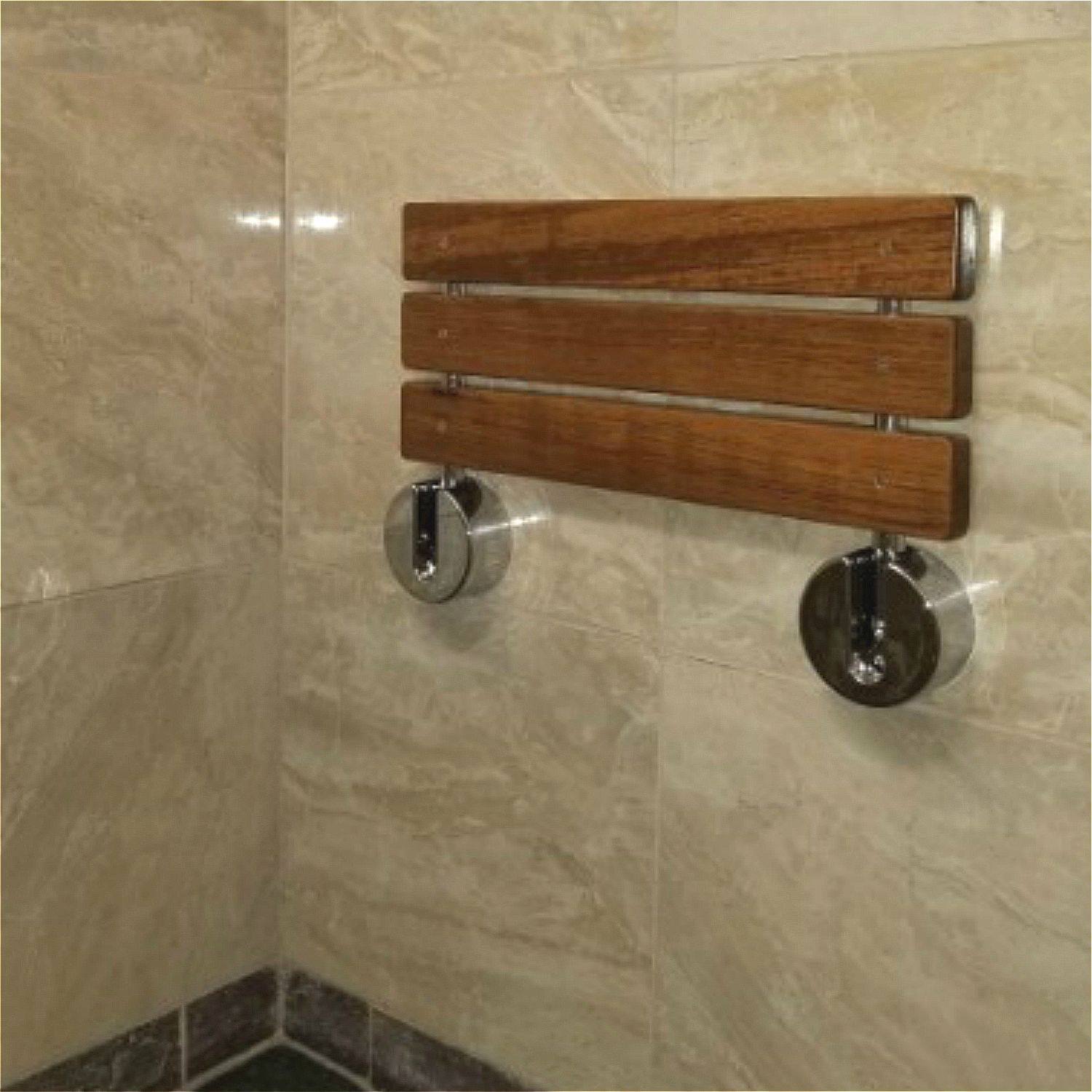 20 Quot Modern Solid Teak Wood Folding Shower 
