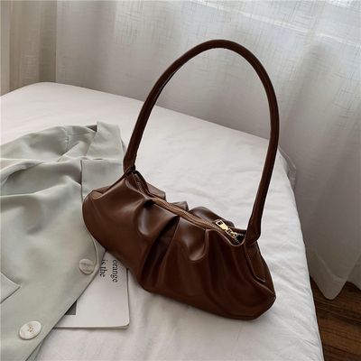 Swag PU Folding Dumpling Bag Tote Bag Large Women Casual Shoulder Bag Handbag