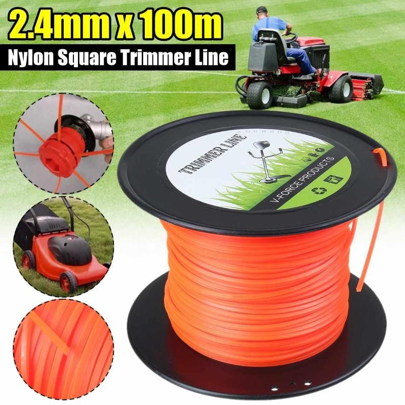 2021 100m 2.4mm Nylon Trimmer Line Grass Cutter Rope Trimmer Roll Cord