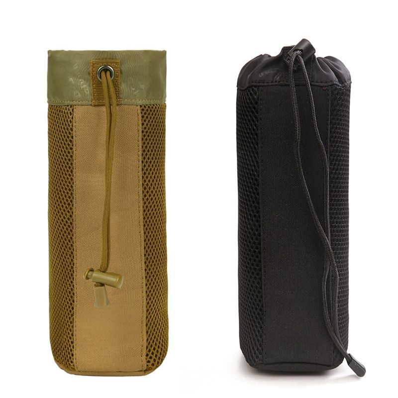 Tactical Molle Water Bottle Carrier Holder Pouch Outdoor Adjustable Kettle Bag