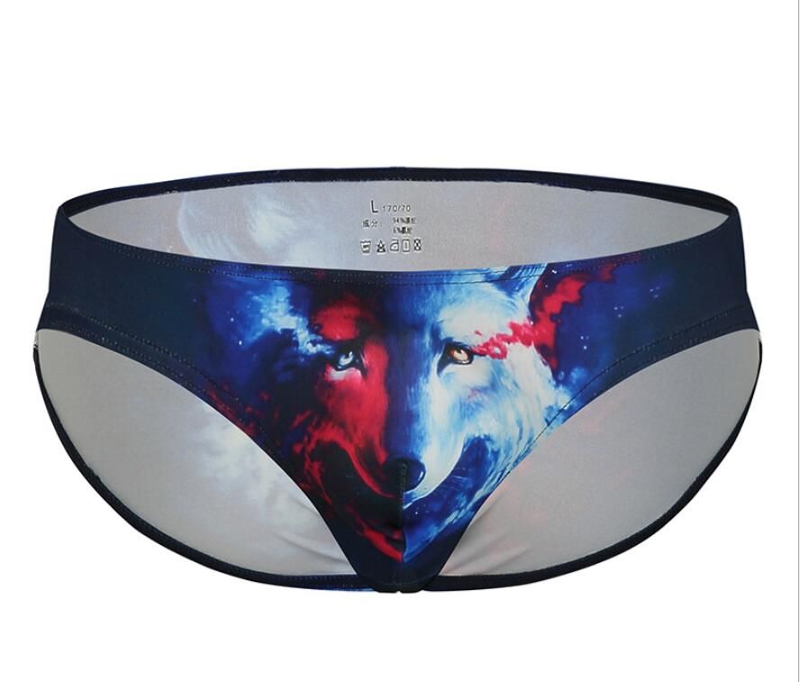 2019 Summer New Mens Thong Underwear Printing Milk Silk Breathable