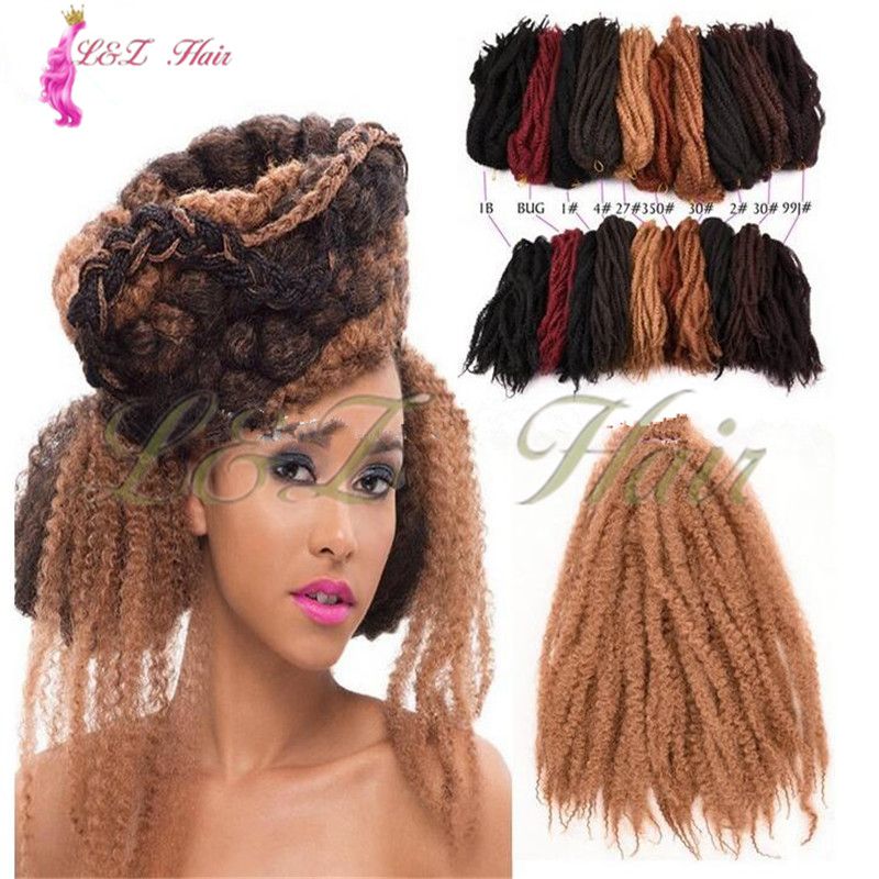2020 18 Afro Marley Crochet Diy Hairstyle Synthetic Marley