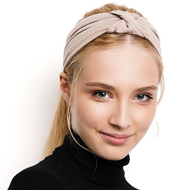 10 Pieces Wide Headbands Knot Turban Hair Band Elastic Accessories For Women