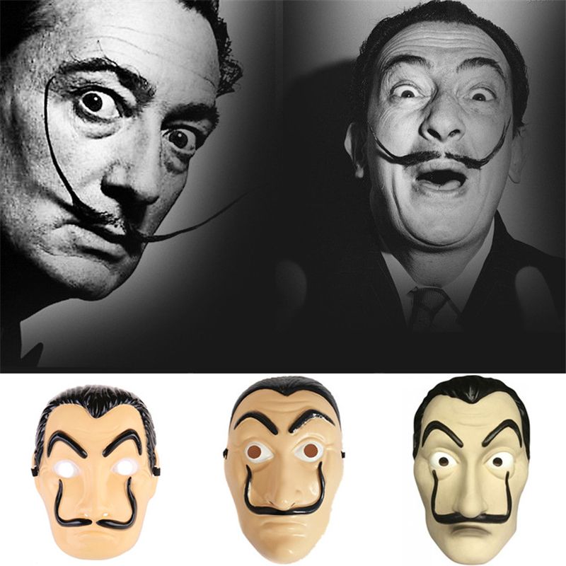 La Casa De Papel Salvador Dali Face Mask Money Heist Cosplay Costume Props Masks