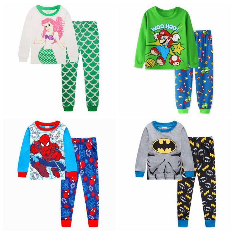 Toddler Kids Boys Girls Long Sleeve Tops Leopard Pants pajamas Sleepwear Outfits