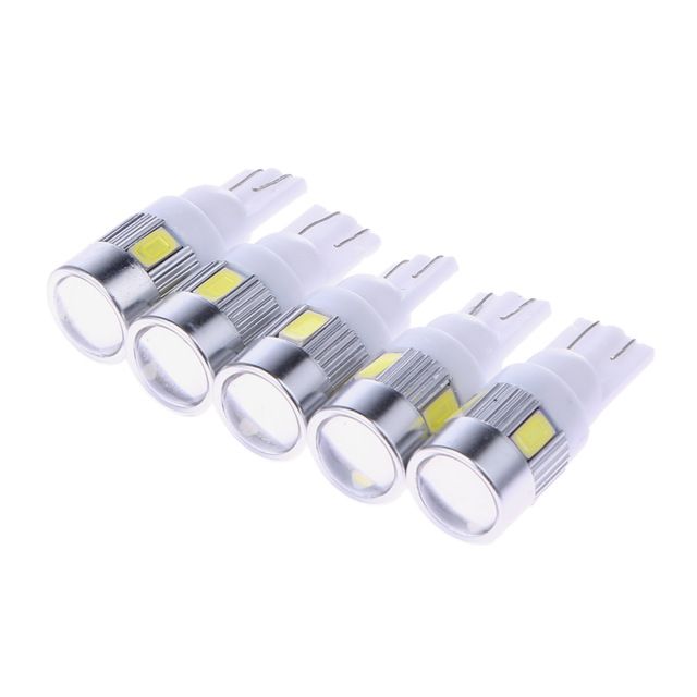 10X White High Power 3W LED Lights Show Wide Light T10 5630 6SMD Bulb Lamp oo