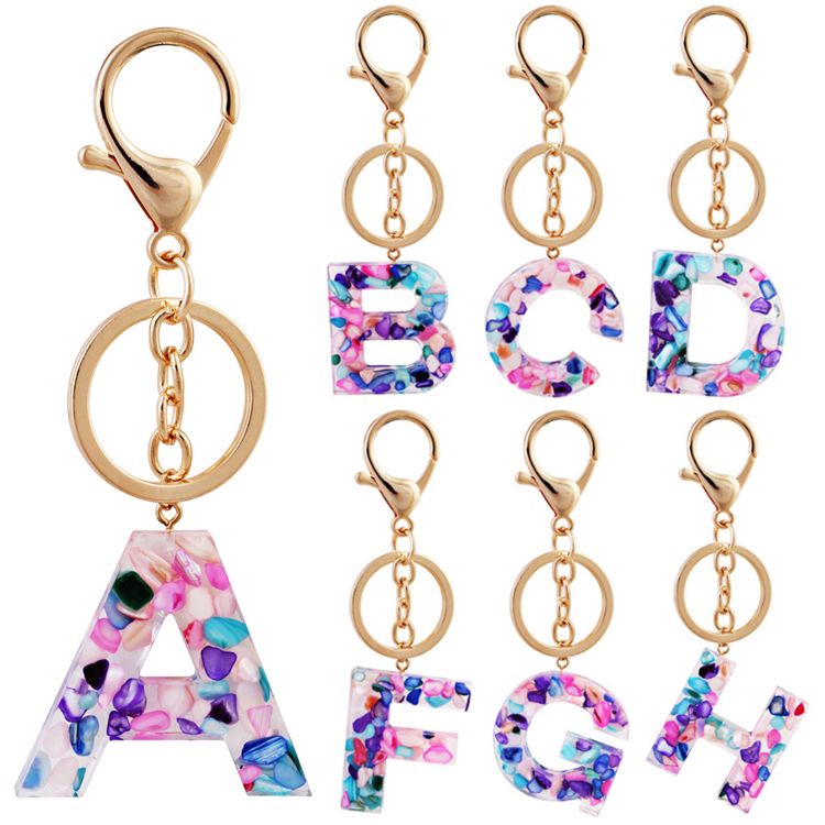 26 Letter Keychain Alphabet Keyring Chain Wristlet Key Chain Wrist