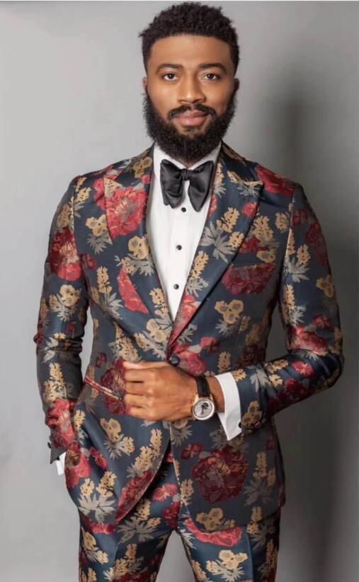 Compra 3 Unidades Traje De Flor Chaqueta Pantalones Chaleco Traje Hombres  2019 Trajes De Boda Para Hombre De Alta Calidad De Esmoquin De Flores  Imprimir Trajes Prom Prom Desgaste Barato | Entrega