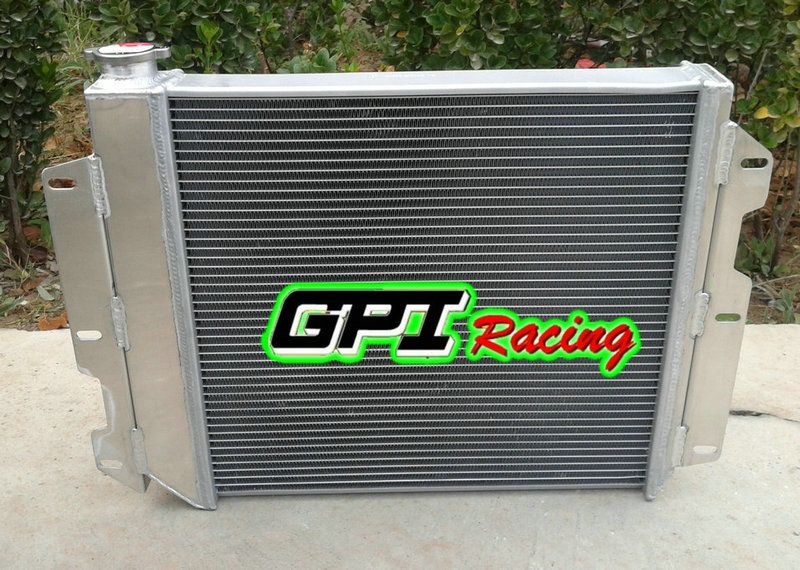 For 87-02 Jeep Wrangler YJ /& TJ w// Chevy V8 4 Rows Aluminum Radiator 2 × fans