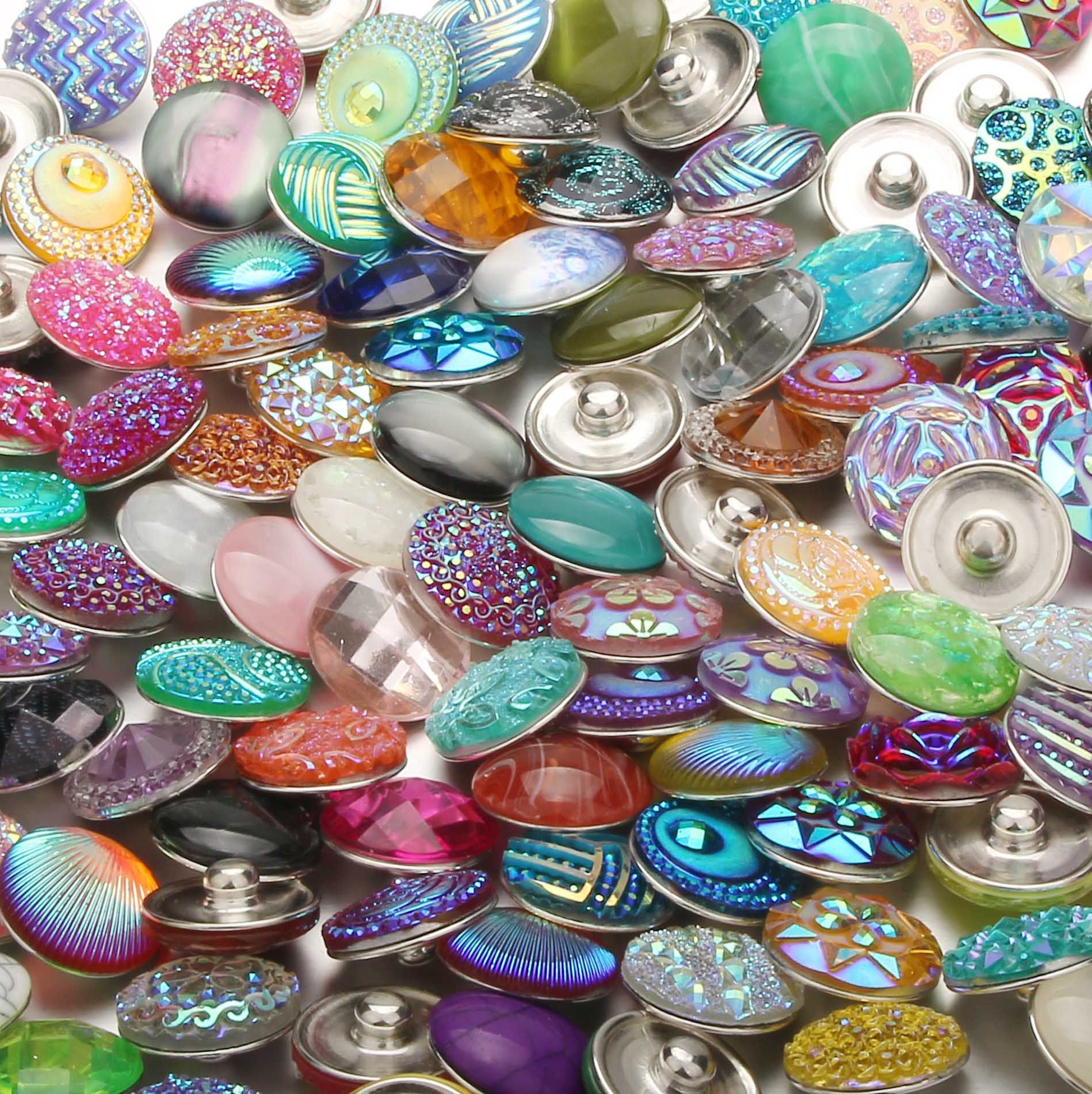 2021 Ready Stock Snaps Button Jewelry Hot Wholesale Mix Styles 18mm