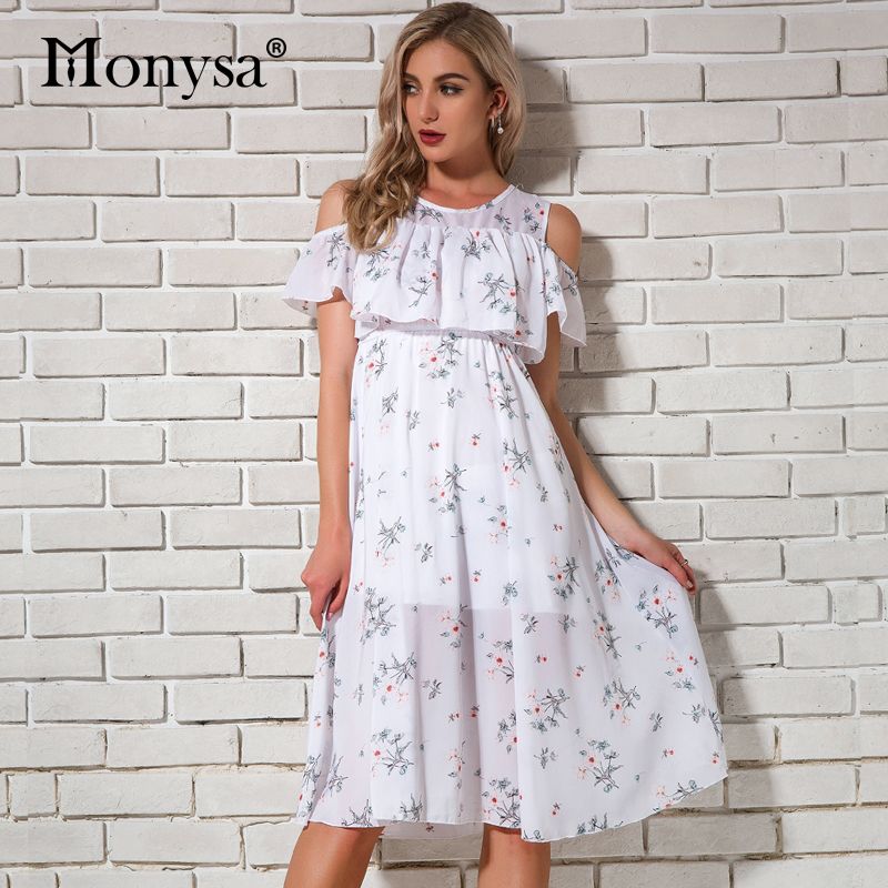 women's cold shoulder summer dresses