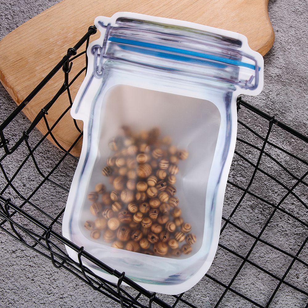 Zip Lock Snack Dry Food Storage Bag Cookies Mylar Bags Organizer Fridge