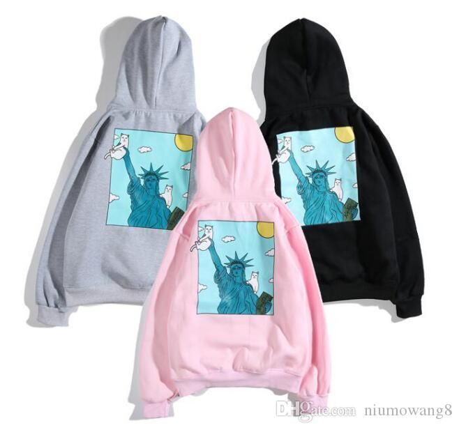 2020 Brand Hoodie Statue Holding Big Cat Big Logo High Quality Graffiti Big Logo Sweatshirt Designer Pullover Clothing Hot Sale From Shanyan02 28 16 Dhgate Com