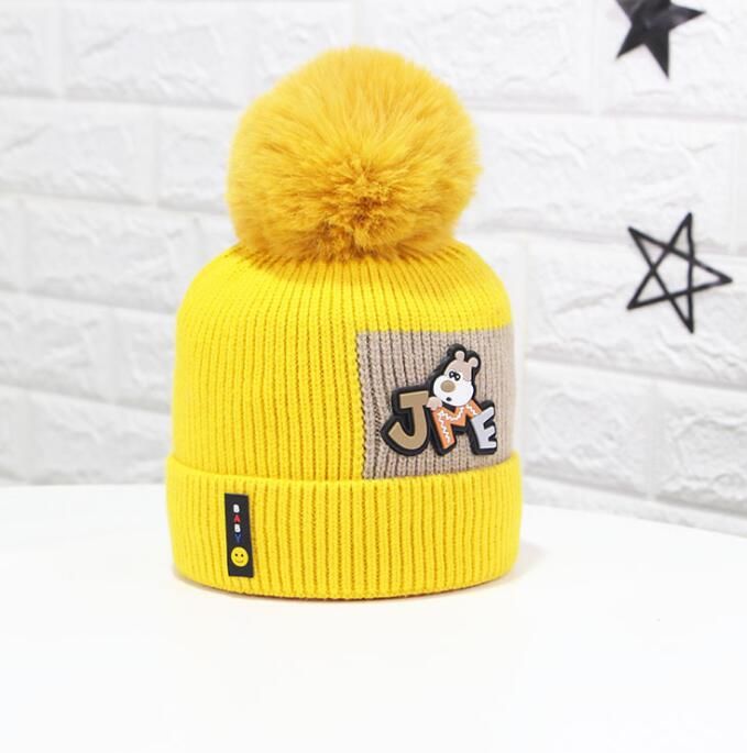 2019 New Winter Baby Hat Boys Girls Knitted Beanies Thick Infant