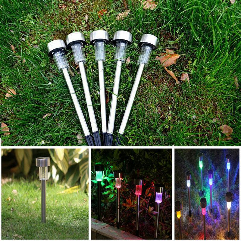 compre impermeable led estaca solar noche luz del cesped del jardin con accesorios para residencia dacha del cesped del patio trasero ruta decoracion