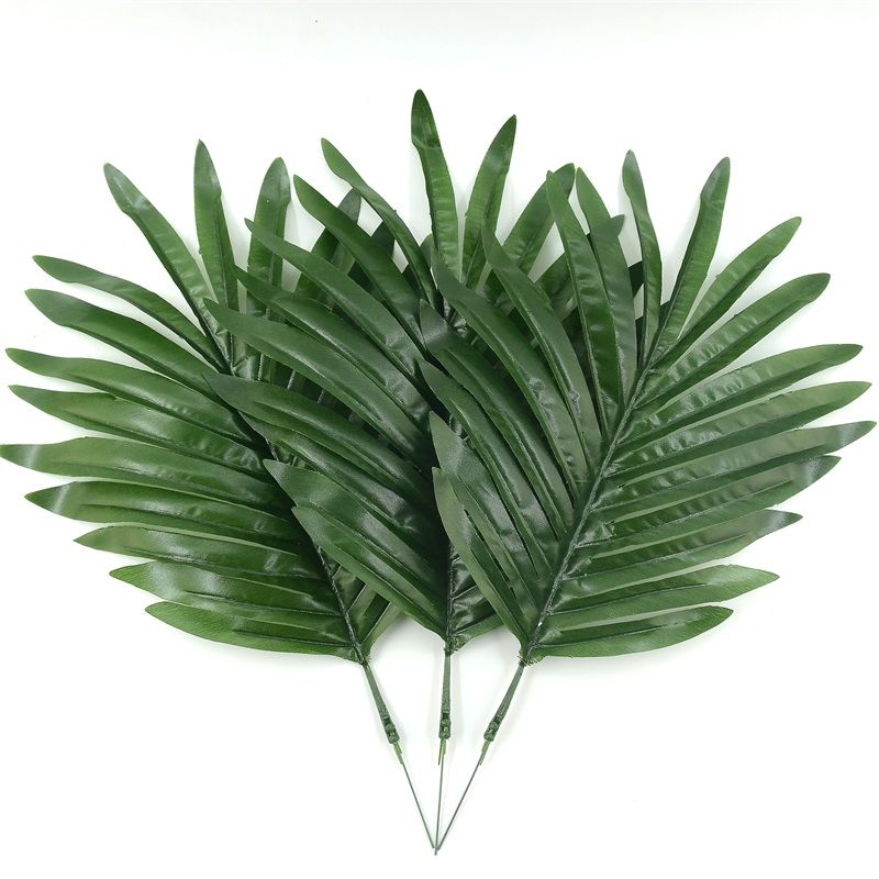 2020 Large Artificial Fake Monstera Palm Tree Leaves Green Plastic
