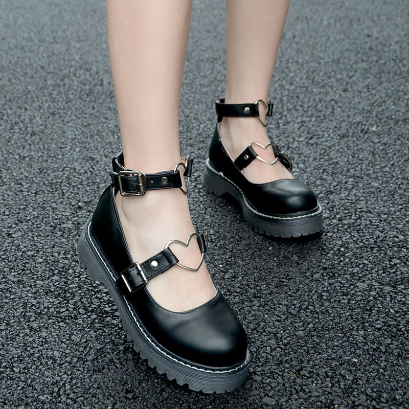 Women Uniform Shoes Lolita Shoes Students School Oxford Cosplay JK Dress Shoes