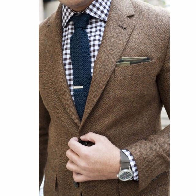 abrigo tweed hombre