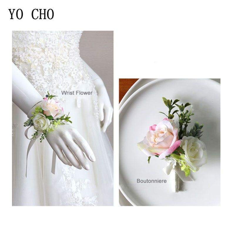 pink flower wrist corsage