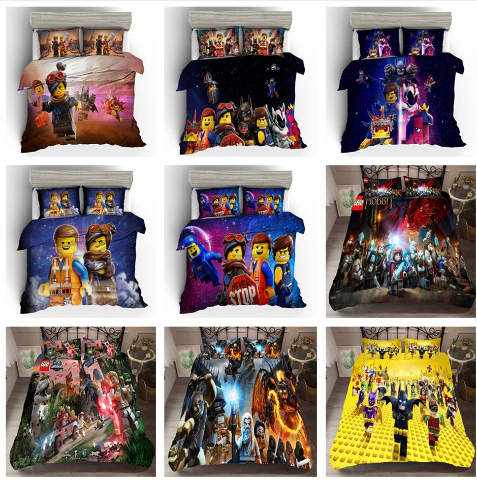 3d Lego Avenger Design Cartoon Pattern Bedding Set Duvet Cover