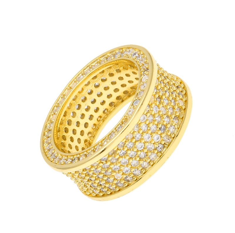 Mens Hip Hop Gold Rings Jewelry New Fashion Gemstone Simulation Diamond ...