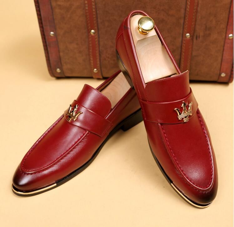 To Promote New Red Cusp Leather Shoes Mens Dress Shoes Male