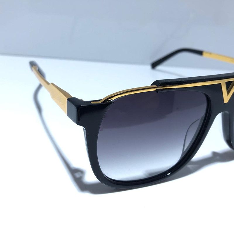 Retro Vintage Shiny Gold Black And Gold Sunglasses MASCOT 0937