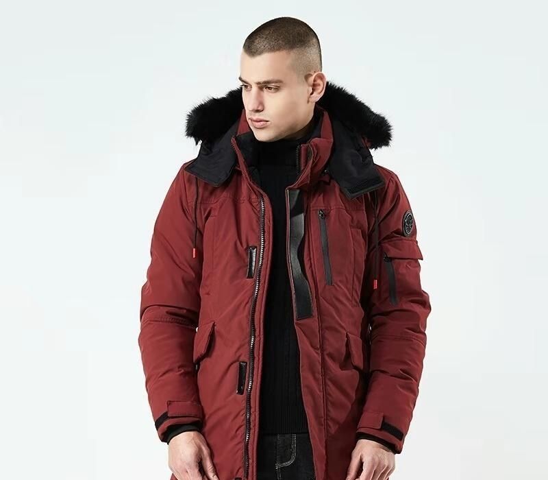 men's designer fur hood coat