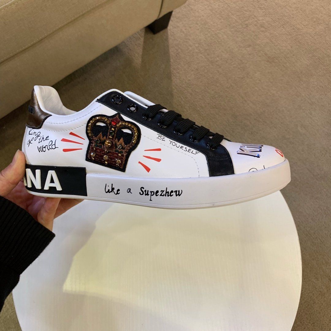 printed calfskin portofino sneakers