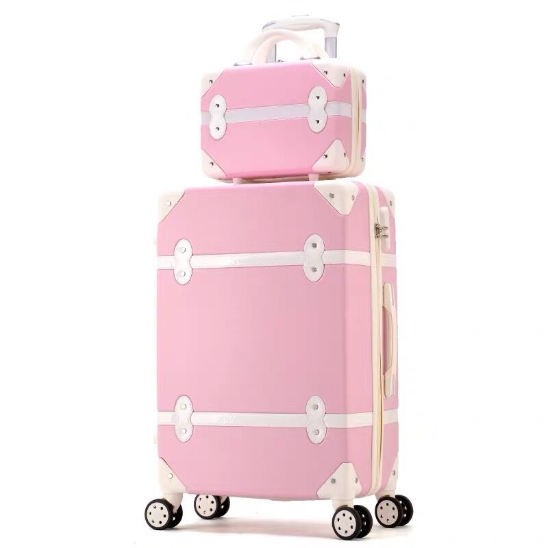 pink suitcase trolley
