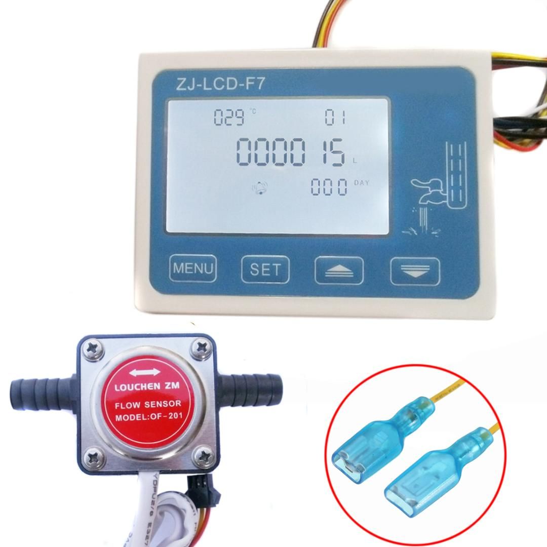 2021 12 24V LCD Digital Fuel Oil Flow Meter Flowmeter With 13mm