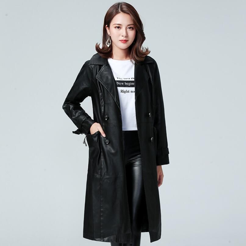 giacca pelle lunga donna