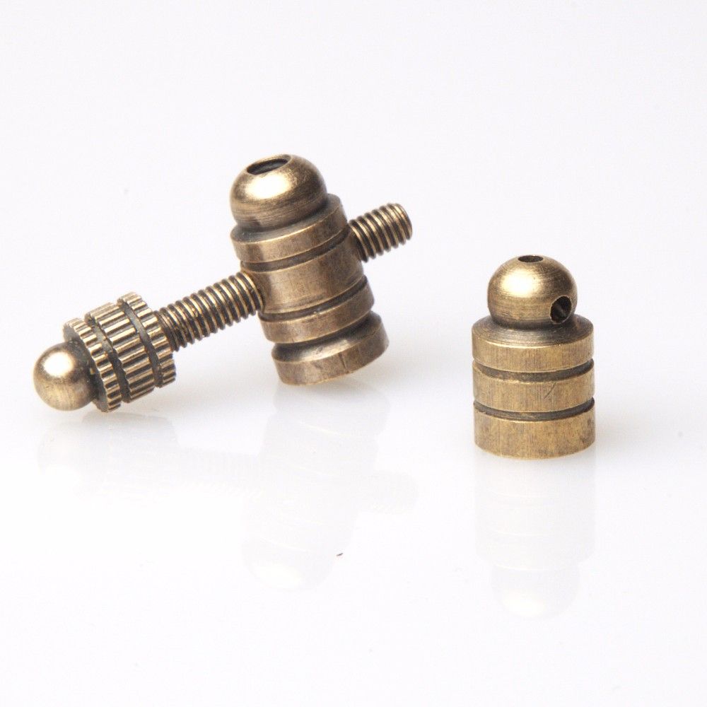 Brass Binding Post Set Front And Rear With Screws, Shoulder Washers