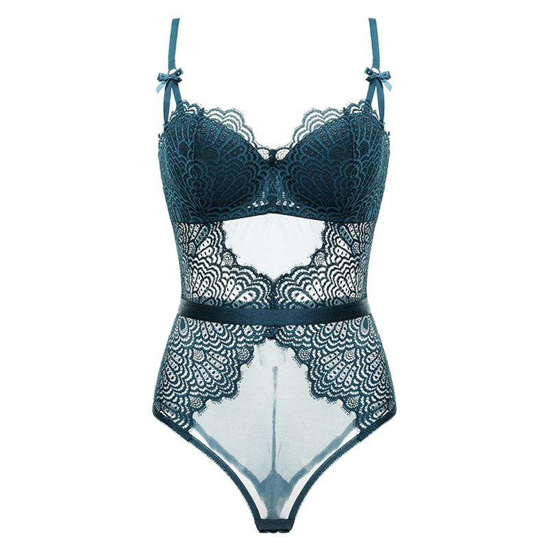 green corset bodysuit