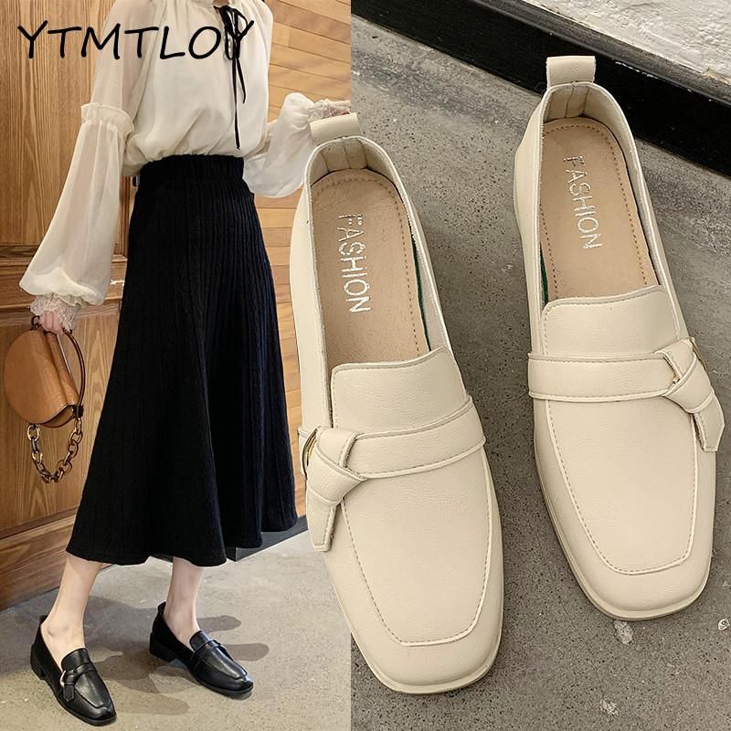 Women Shoes Woman Genuine Leather Flat Shoes Female Casual Work