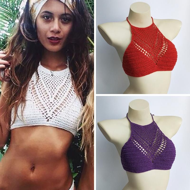 high neck halter bikini tops