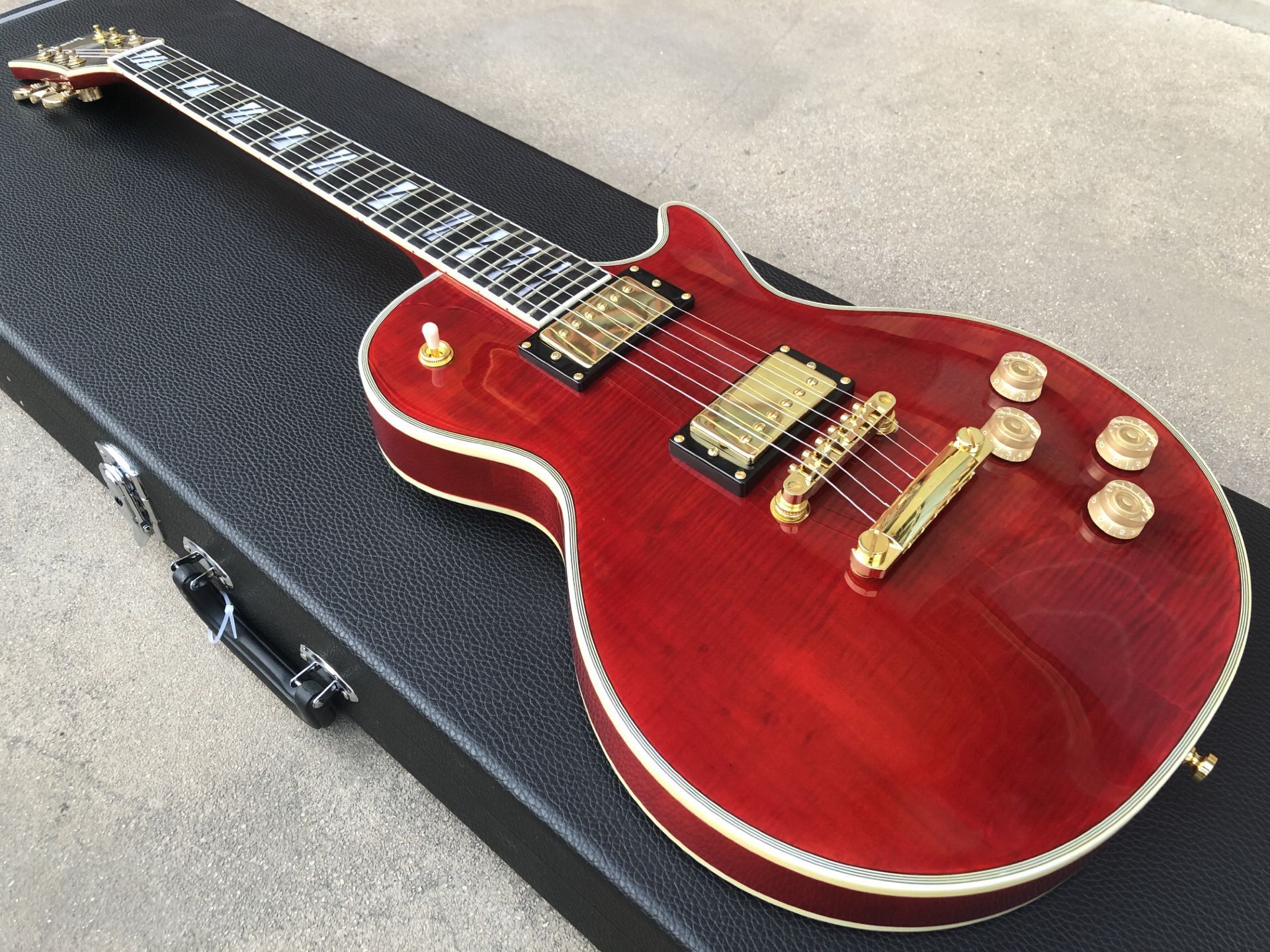 red gold guitar