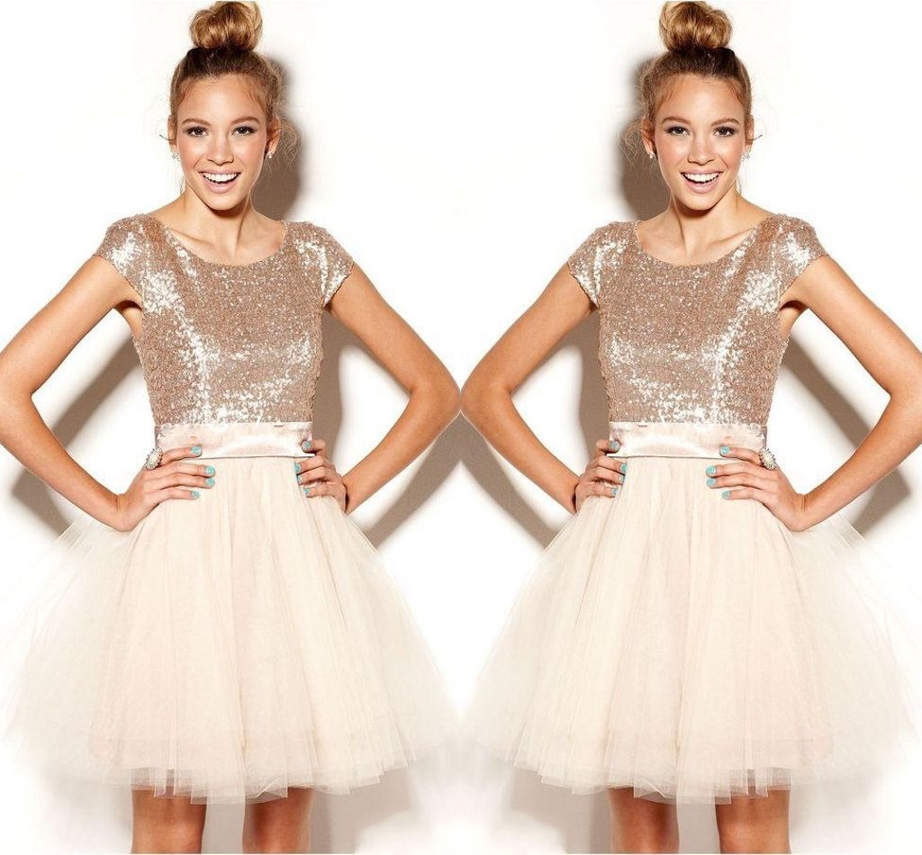 rose gold teenage dress