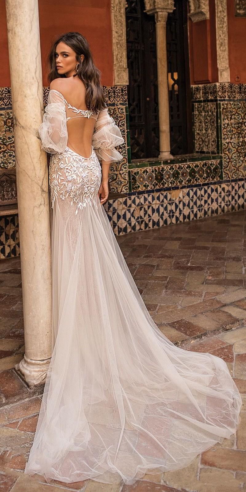 flowy mermaid wedding dress