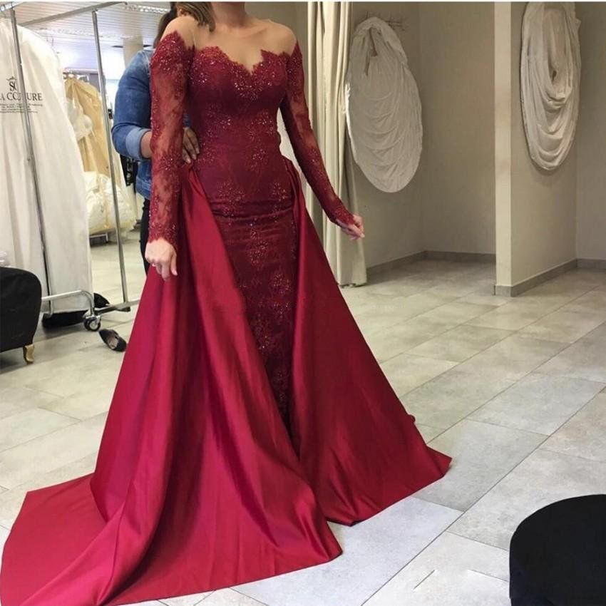 Compra 2019 Elegante Borgoña Árabe Dubai Vestido De Fiesta Con Lentejuelas  Encaje Vestidos De Noche Vestidos De Noche De Manga Larga Vestidos Vestidos  Fiesta Barato | Entrega Rápida Y Calidad | DHgate