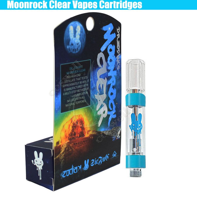 Moonrock Clear Carts Cartridges DR Zodiak Moon Rock Atomizers Ceramic