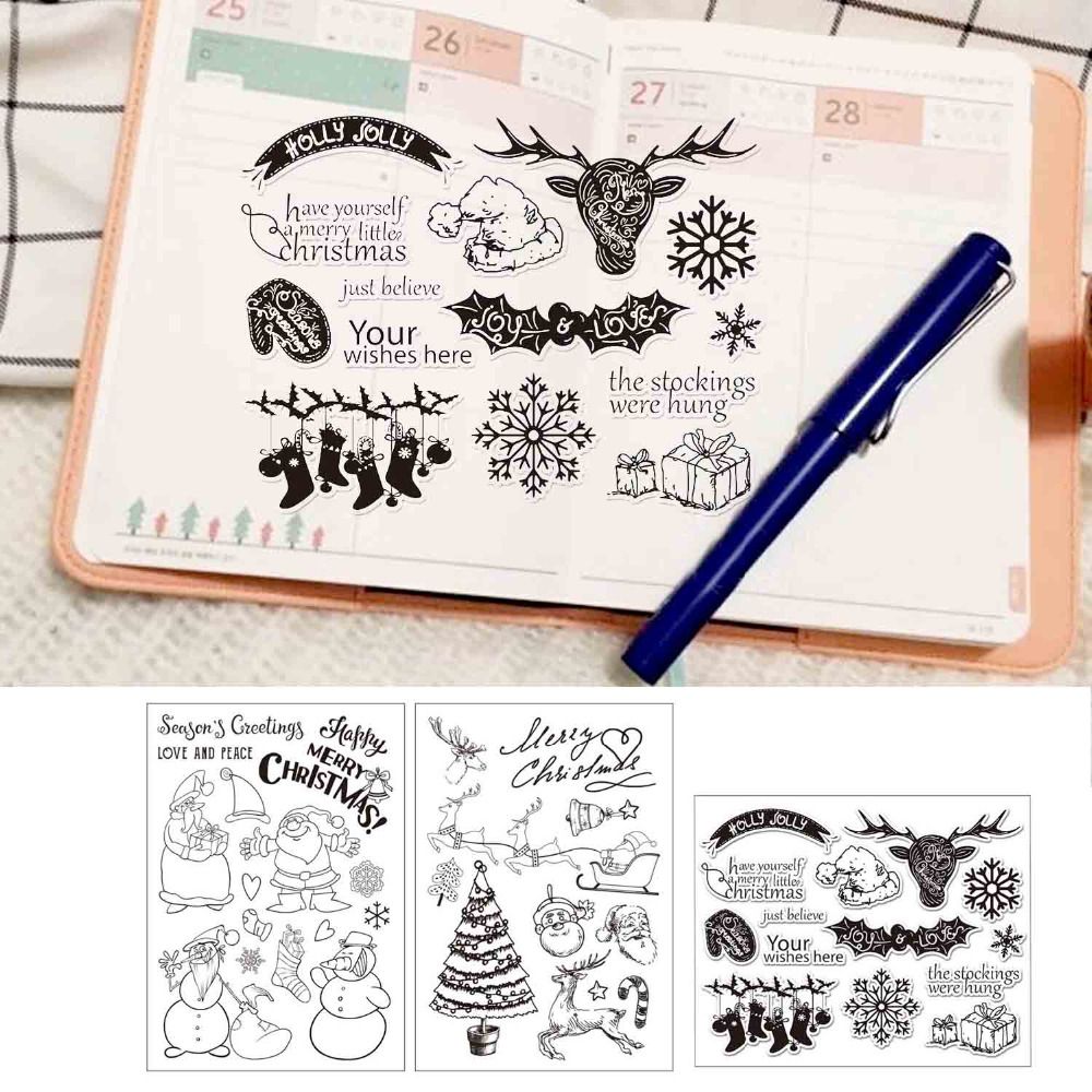 Compre Behogar 3 Hojas De Estilo De Navidad Sellos De Silicona Transparente Para El Bricolaje Album De Recortes De Fotos Papel Hecho A Mano Decoraciones Del Arte A 25 69 Del Sophine08 Dhgate Com