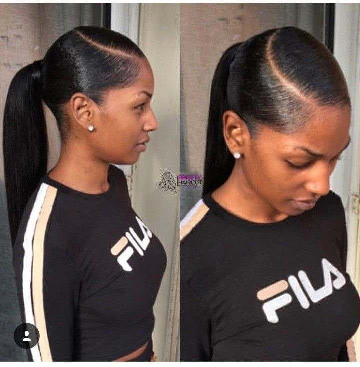 Cute Straight Ponytail New Black Women Ponytail Hairstyle Wraps