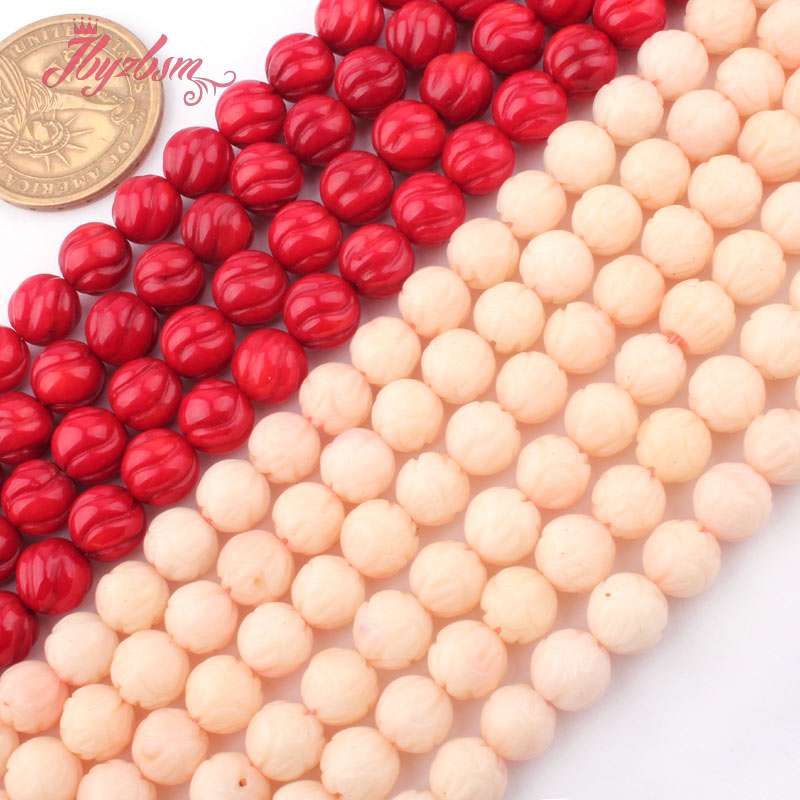 carved coral beads