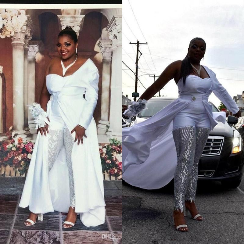 white plus size jumpsuits for evening